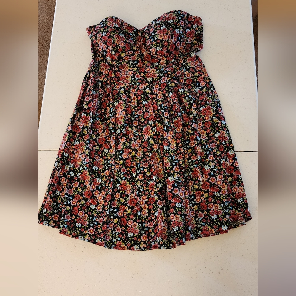 Strapless Floral dress